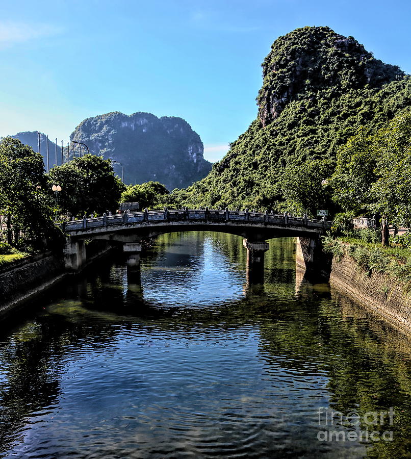 Vietnamese Landscape Bridge Ninh Binh Photograph by Chuck Kuhn - Fine ...