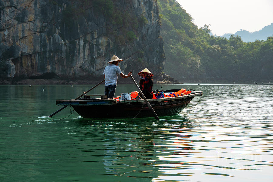 Vietnamese Rowboat One Photograph by Bob Phillips