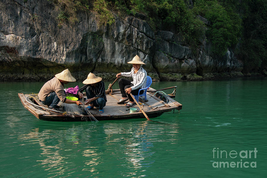 Vietnamese Rowboat Two Photograph by Bob Phillips