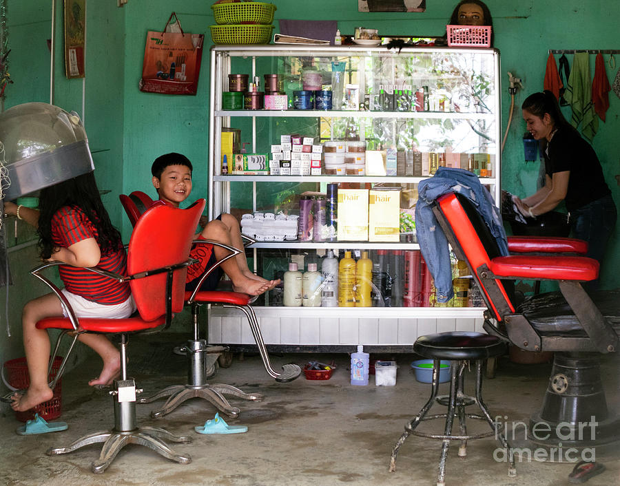Vietnamese Village Hair Salon Photograph