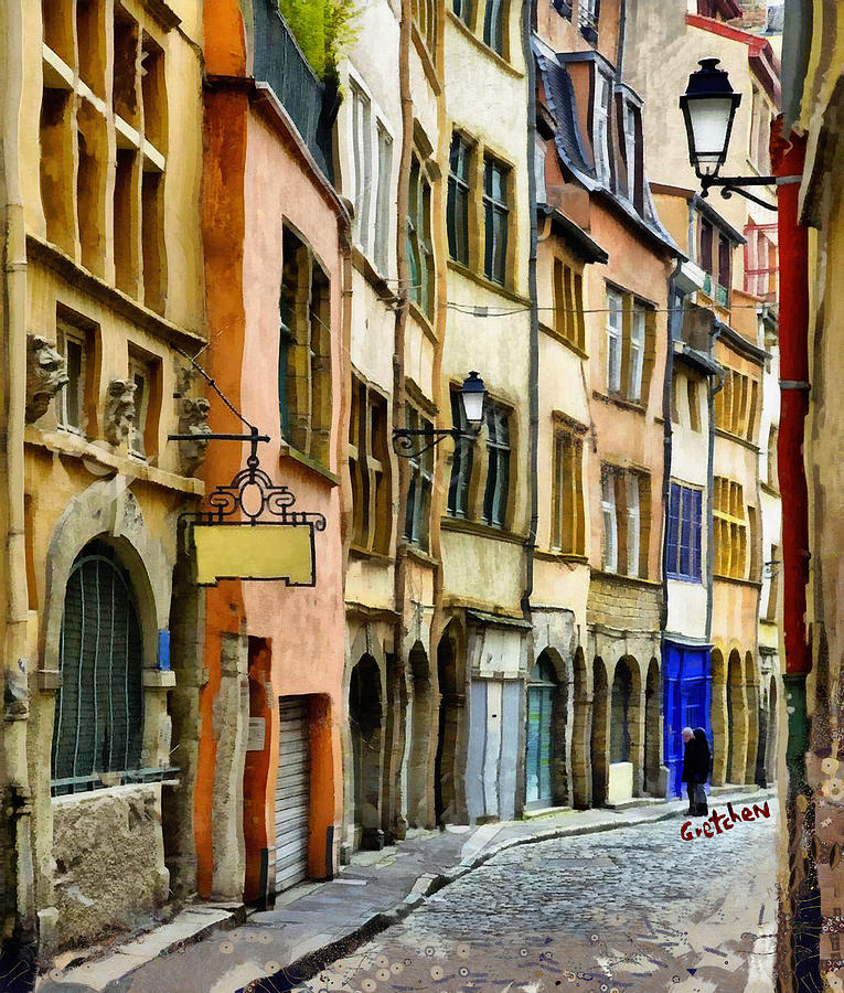 Vieux Lyon Mixed Media By Photoart By Gretchen