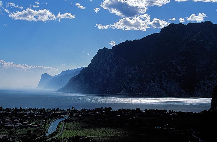 View Across A Small Town To Lake Garda Photograph by Design Pics