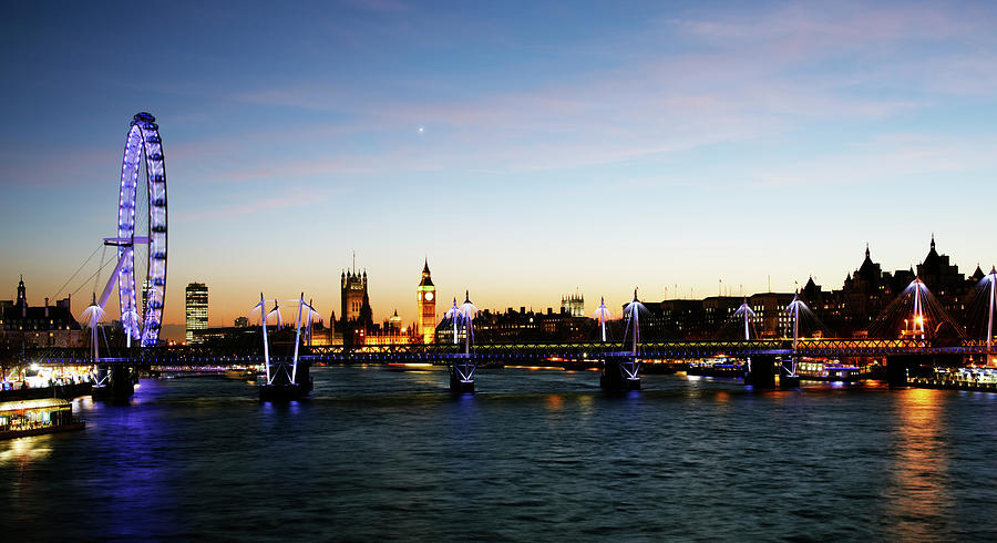 View Across River Thames Of Westminster Photograph by Gary Yeowell