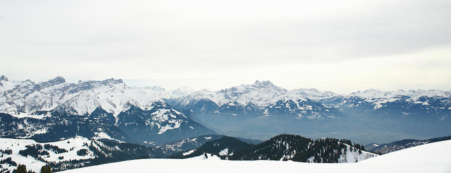 View Across Swiss Alps Landscape Photograph by Dougal Waters