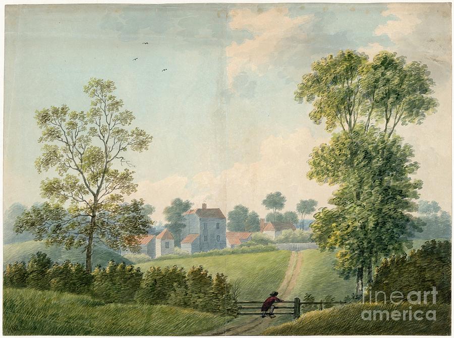 View At The Back Of Kilburn Wells Painting by English School