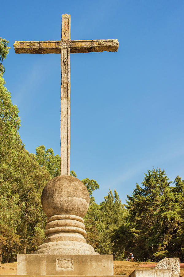 View at the cross in Cerro de la Cruz Antigua, Guatemala  Photograph by Marek Poplawski