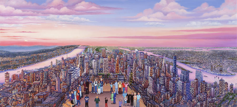 New York City Painting - View From 86 Floor by Kathy Jakobsen