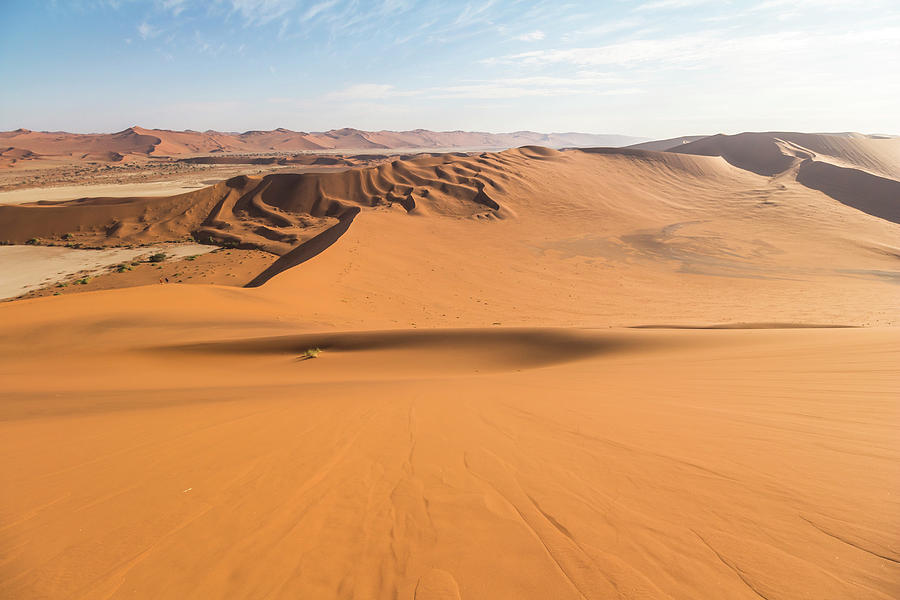 View From Big Daddy Dune Over Dune Landscape In Morning Light, Sossusvlei, Sesriem, Namibia Photograph by Robin Runck