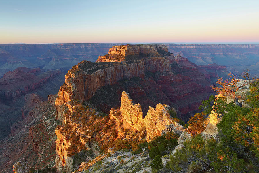 View From Cape Royal At Wotans Throne And The South Rim , North Rim ...