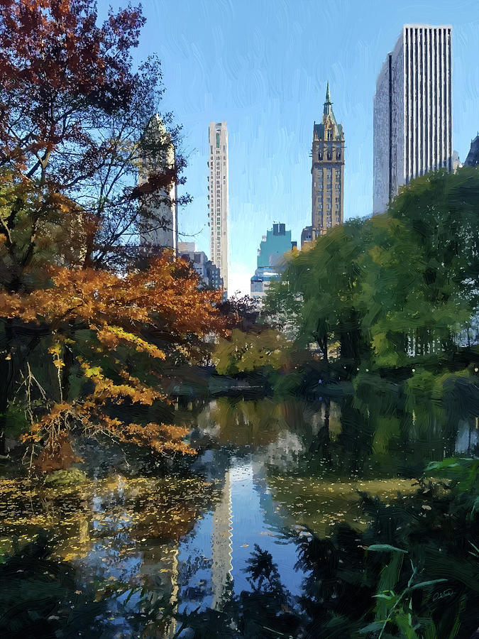 View From Central Park - DWP 54539459 Painting by Dean Wittle
