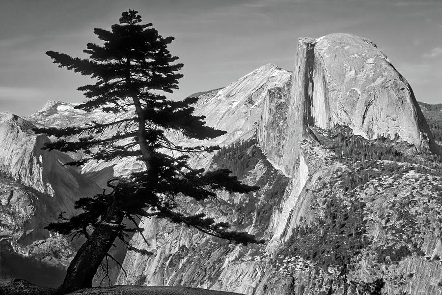 View from Glacier Point bw Photograph by Jerry Fornarotto