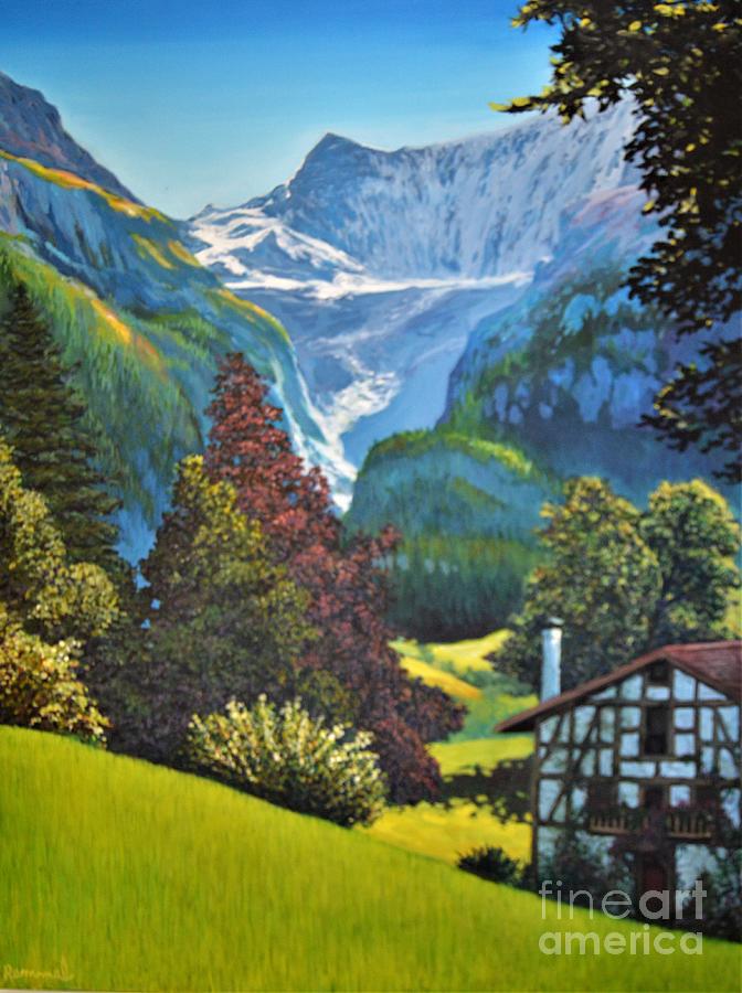 View from Grindelwald Painting by Dan Remmel