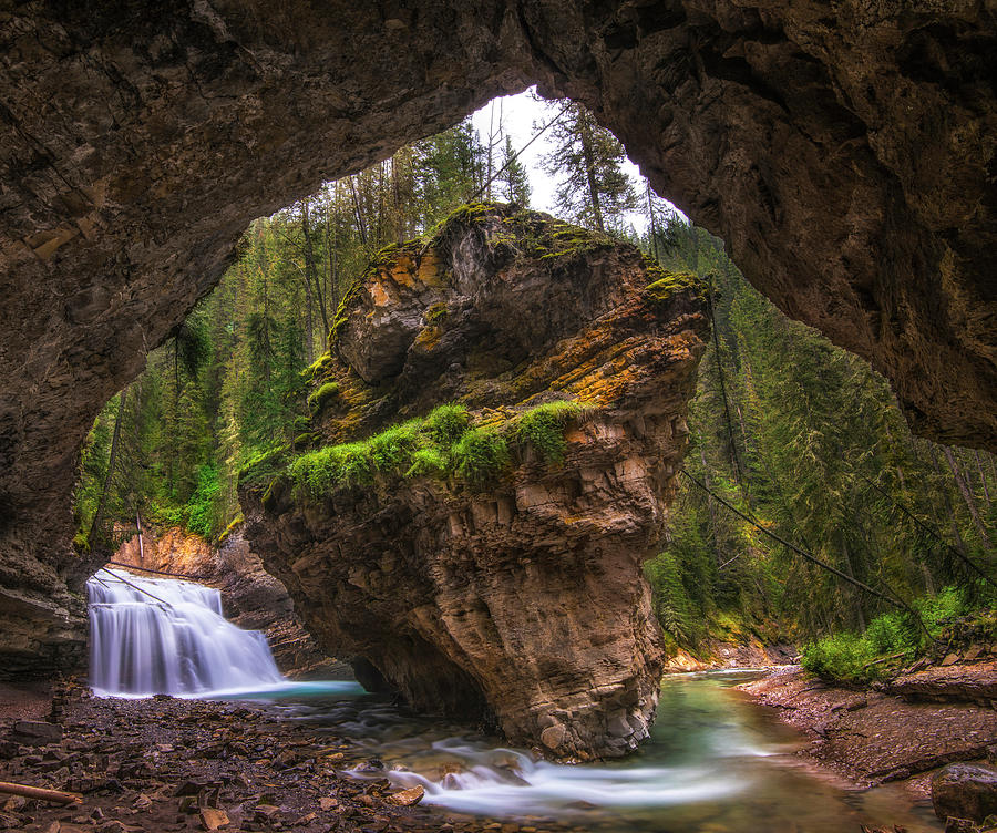 View From Inside A Cave In Banff Photograph by Jonathan Tucker