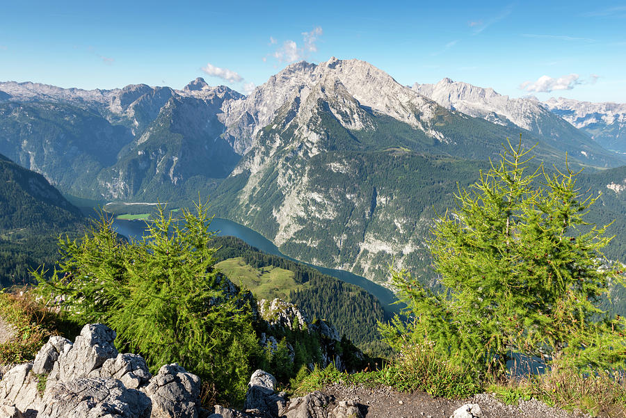 View From Jenner To Watzmann And Koenigssee, Berchtesgaden National Park, Berchtesgadener Land, Upper Bavaria, Bavaria, Germany, Europe Photograph by Axel Ellerhorst