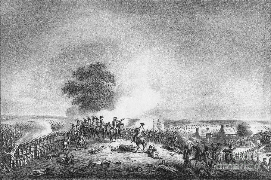 View From Mont St Jean Of The Battle Drawing by Print Collector