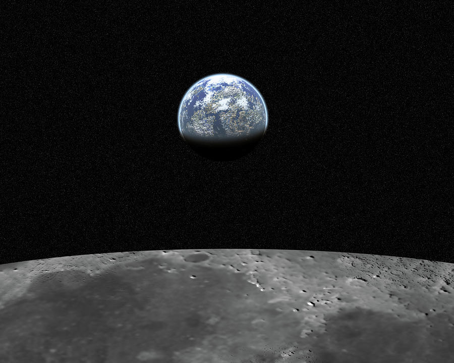 View From Moon 2 20 Mega Pixel Photograph by Drrave