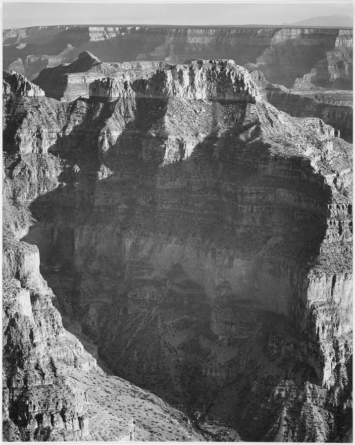 View from North Rim 1941 Grand Canyon National Park Arizona. (vertical orientation) 1941 Painting by Ansel Adams