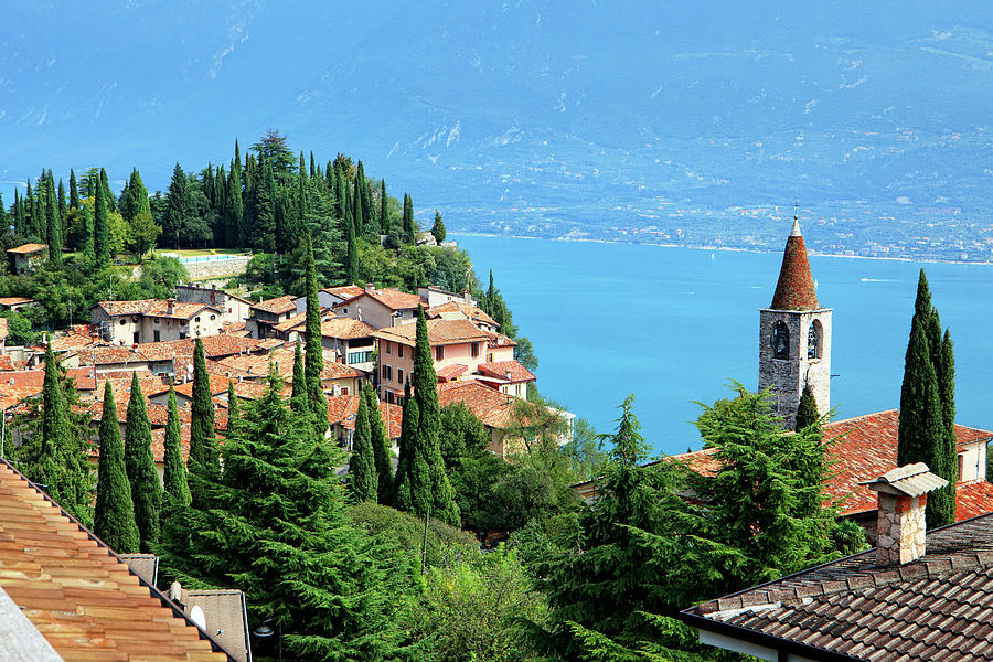 View From Pieve To Lake Garda Photograph by Aprott