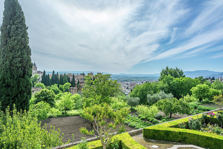 View from the Alhambra Gardens Photograph by Douglas Wielfaert