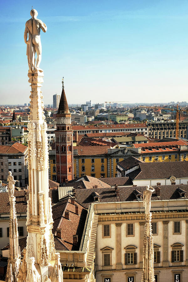 View from the Duomo Roof in Milan Photograph by Barbara Budzinski - Pixels