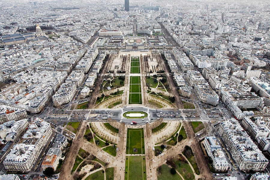 De Photograph - View From The Eiffel Tower, Down The by Steven Bostock De Photograph - View From The Eiffel Tower, Down The by Steven Bostock
