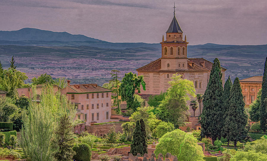 View From the Gardens of the Alhambra Photograph by Marcy Wielfaert