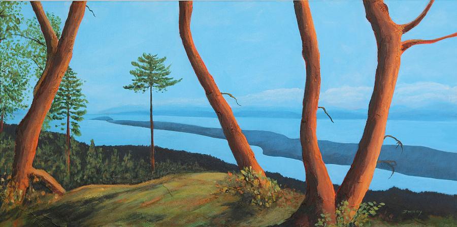 Bc Coast Painting - View From the Legends, Gabriola Is by Johanna Wray