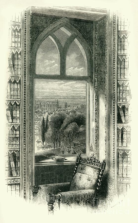 View From The Library Window Drawing by Print Collector