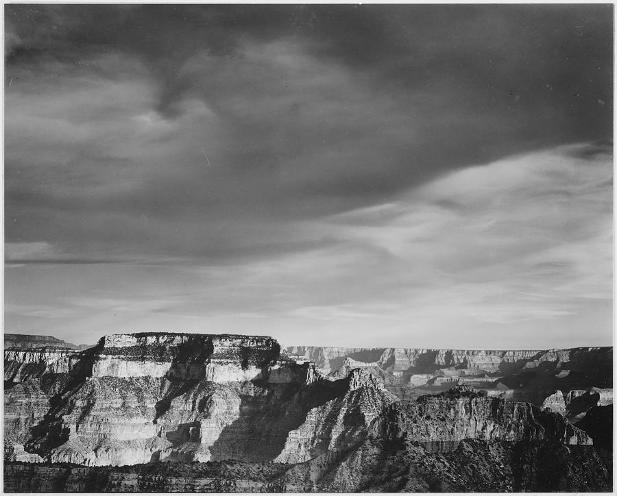 View from the North Rim Grand Canyon National Park Arizona. 1933 - 1942 Painting by Ansel Adams