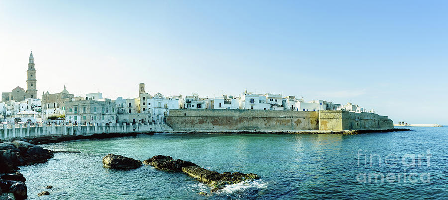 View From The Port Of The Adriatic City Of Monopoli. Photograph