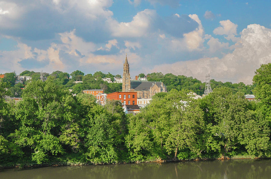 View from The Schuylkill of St Johns Manayunk Photograph by Bill Cannon