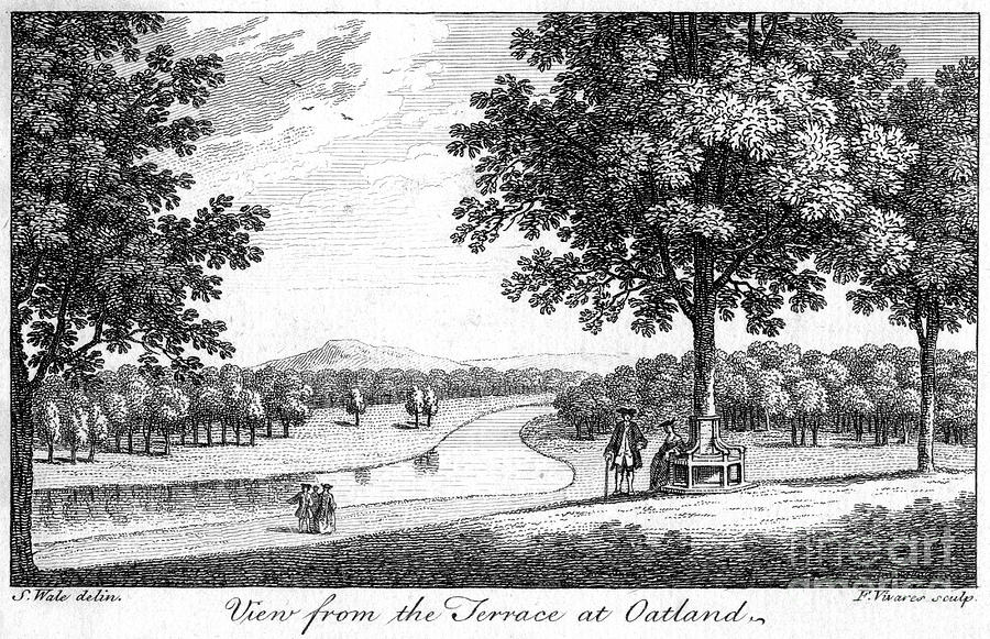 Black And White Drawing - View From The Terrace At Oatland, 18th by Print Collector