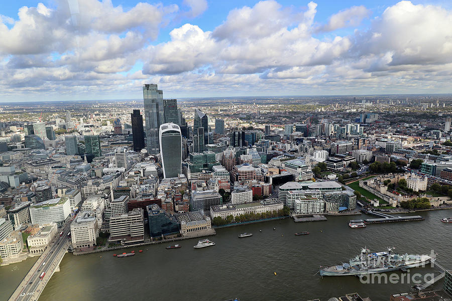 View from the top of the Shard Photograph by Steven Spak