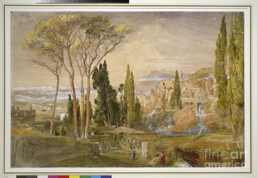 View From The Villa Deste At Tivoli, 1839 Painting by Samuel Palmer