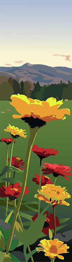 Flowers Digital Art - View from Whitegate by Marian Federspiel Flowers Digital Art - View from Whitegate by Marian Federspiel