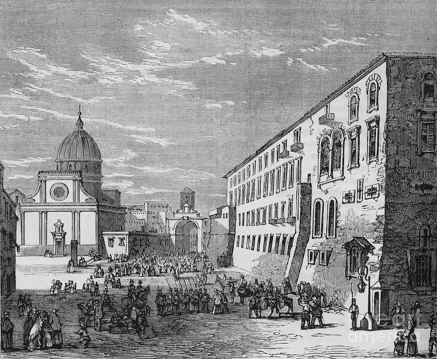 View In Naples Drawing by Print Collector