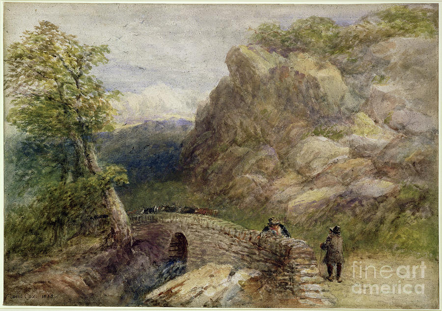 View In North Wales, 1858 Painting by David Cox