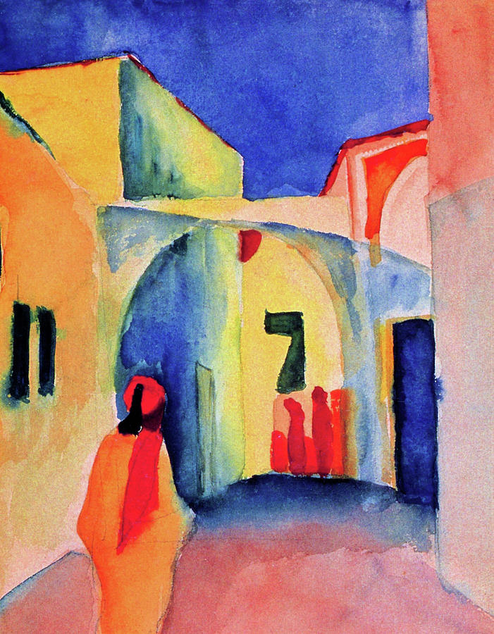 View into a Lane - Digital Remastered Edition Painting by August Macke ...