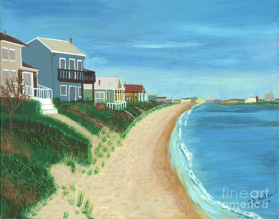 View of 17th Bay at Ocean View Painting by Elizabeth Mauldin