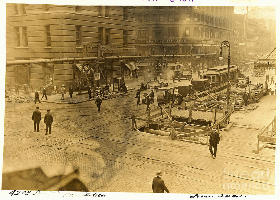 View Of 42nd Street During Construction Photograph by Bettmann