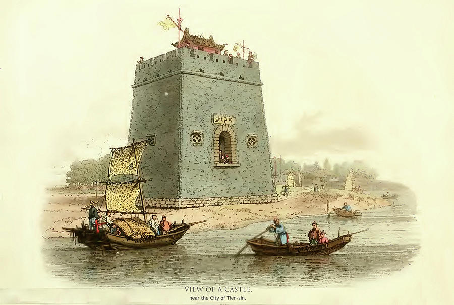 View of a Castle Painting by William Alexander