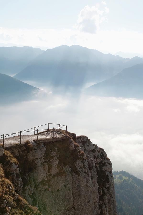 View Of A Viewing Platform On A Mountain Crag Photograph by Franziska Pietsch
