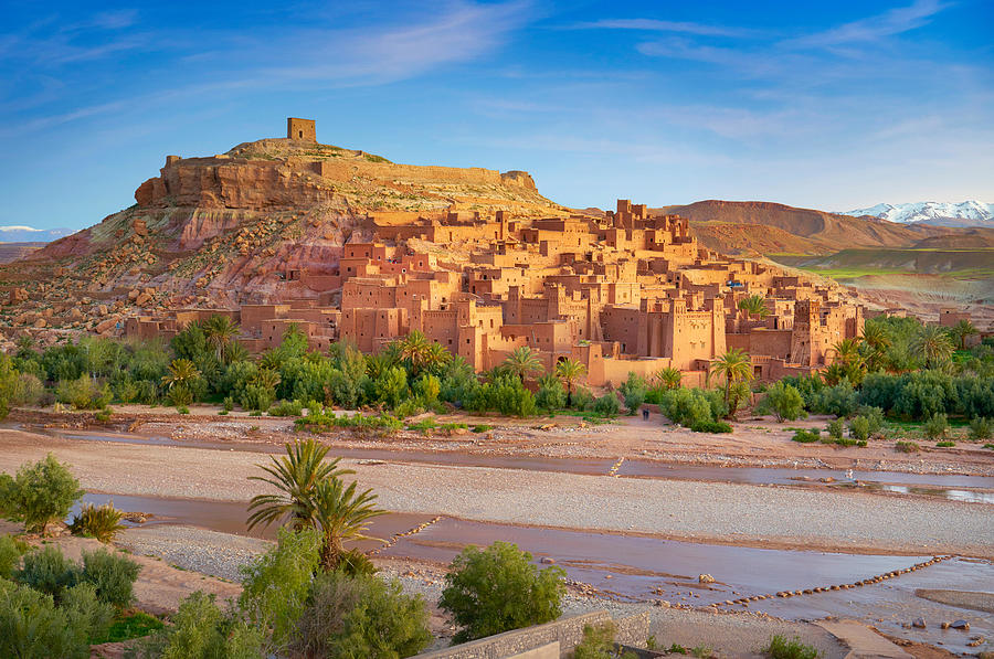 Landscape Photograph - View Of Ait Benhaddou Kasbah, Morocco by Jan Wlodarczyk