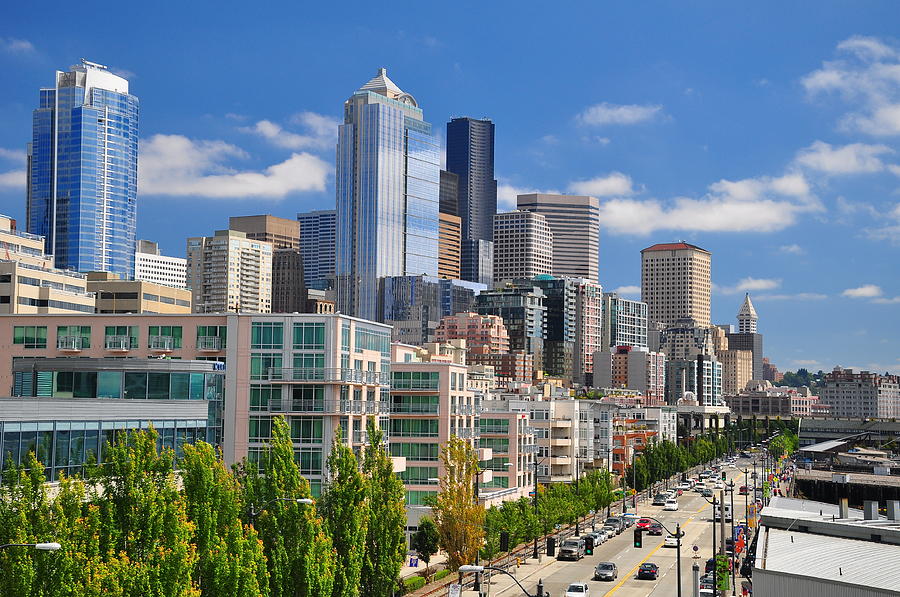 View Of Alaskan Way , Seattle by David Dawson Image