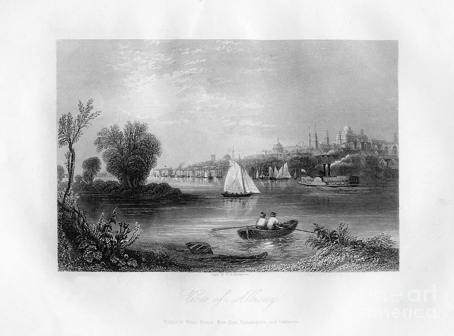 View Of Albany, New York State Drawing by Print Collector