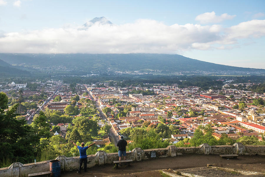 Mountain Photograph - View Of Antigua From Hill Of The Cross, Guatemala. by Cavan Images
