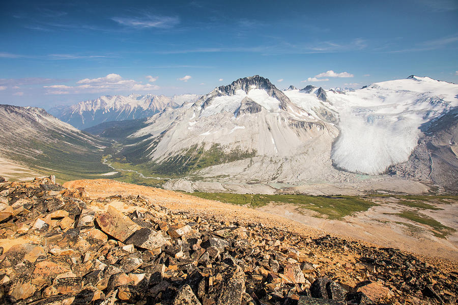 View Of Athelney Pass And Glaciated Mount Ethelweard, Canada 