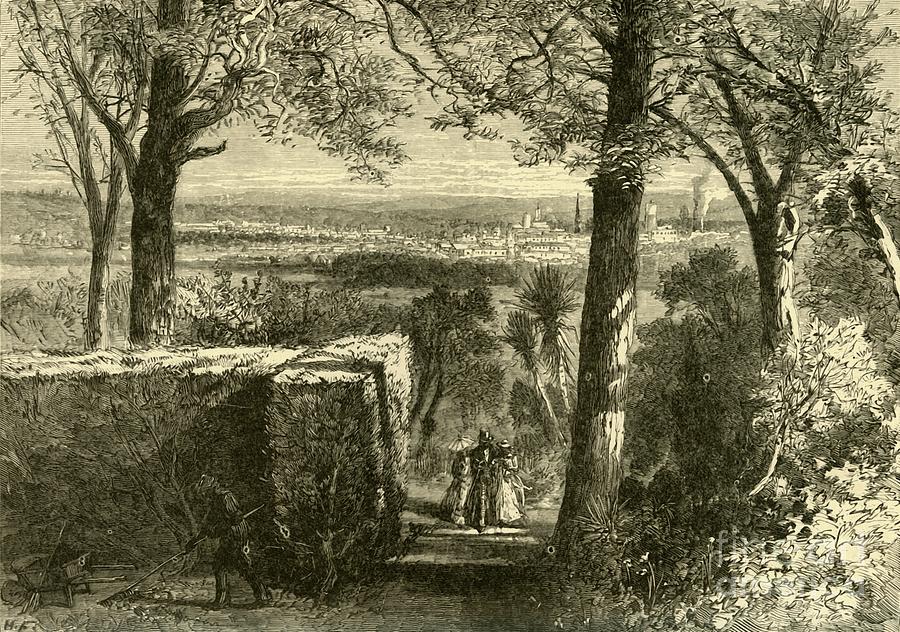 View Of Augusta Drawing by Print Collector