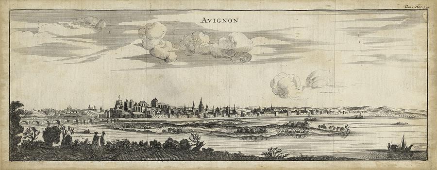 Landscape Painting - View Of Avignon by Unknown