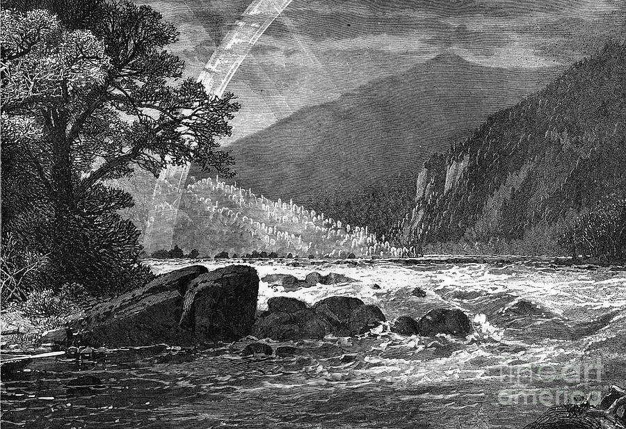 View Of Balcony Falls, James River Drawing by Print Collector